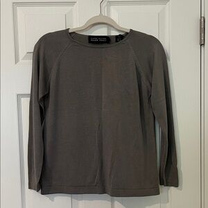 Ellen Tracy Silk Knit Long Sleeve Top